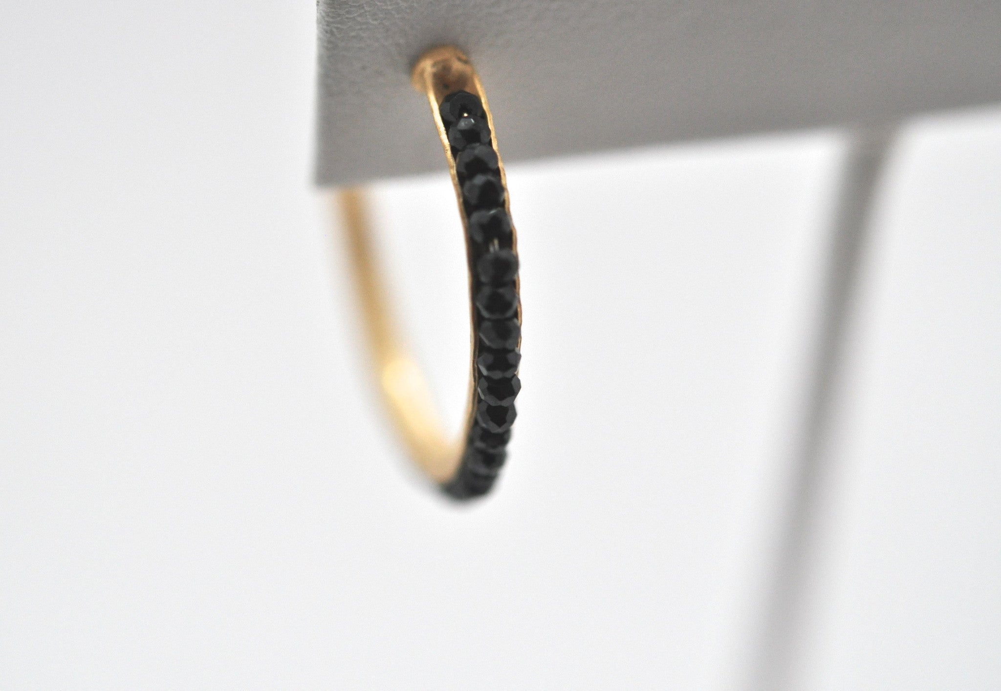 wholesale/earrings/hand forged hoops with tiny gemstones
