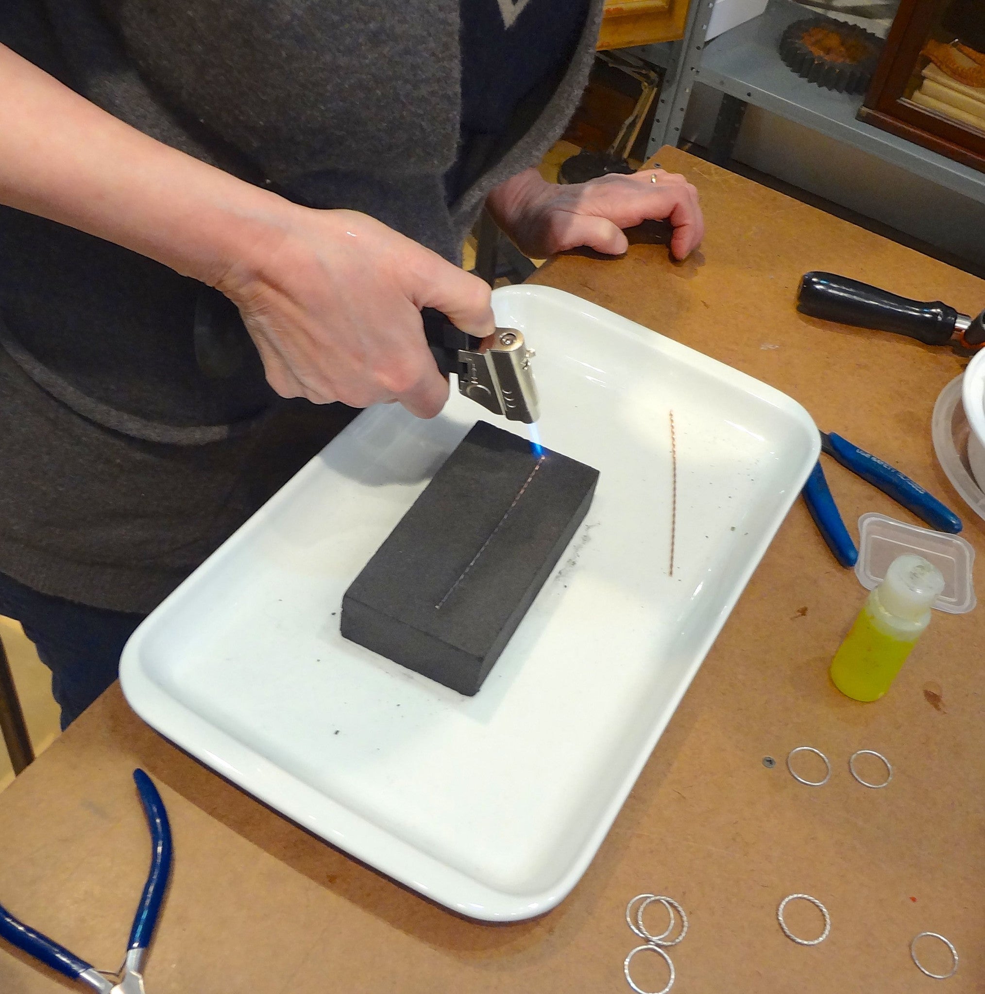 tools / compressed charcoal block